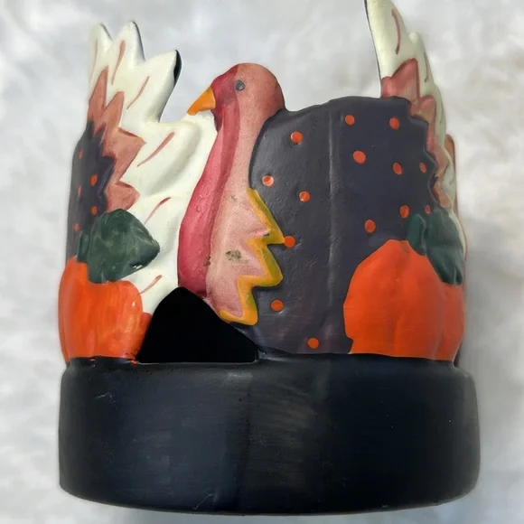 Vintage Ks Collection Ceramic Turkey‎ Candle Holder Single Wick Y2K Thanksgiving - Picture 16 of 17